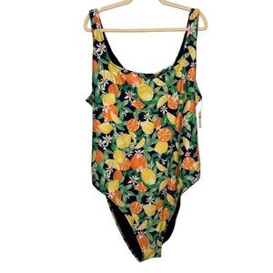 NWT Old Navy Womens Citrus Print One-Piece Swimsuit 4X